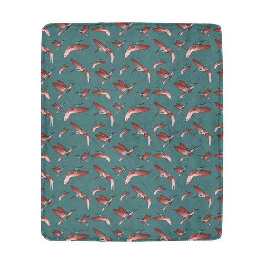 Red Swift Turquoise Ultra-Soft Micro Fleece Blanket 50"x60" Ultra-Soft Blanket 50''x60'' e-joyer 