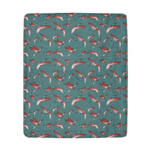 Red Swift Turquoise Ultra-Soft Micro Fleece Blanket 50