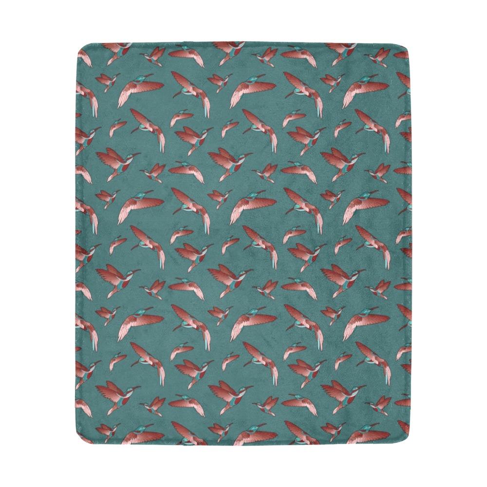 Red Swift Turquoise Ultra-Soft Micro Fleece Blanket 50