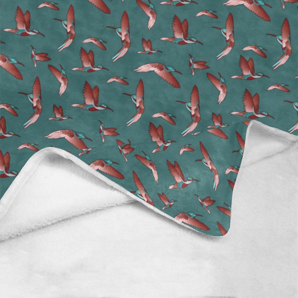 Red Swift Turquoise Ultra-Soft Micro Fleece Blanket 50"x60" Ultra-Soft Blanket 50''x60'' e-joyer 