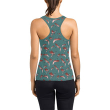 Load image into Gallery viewer, Red Swift Turquoise Women&#39;s Racerback Tank Top (Model T60) Racerback Tank Top (T60) e-joyer 
