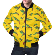 Load image into Gallery viewer, Red Swift Yellow All Over Print Bomber Jacket for Men (Model H19) All Over Print Bomber Jacket for Men (H19) e-joyer 
