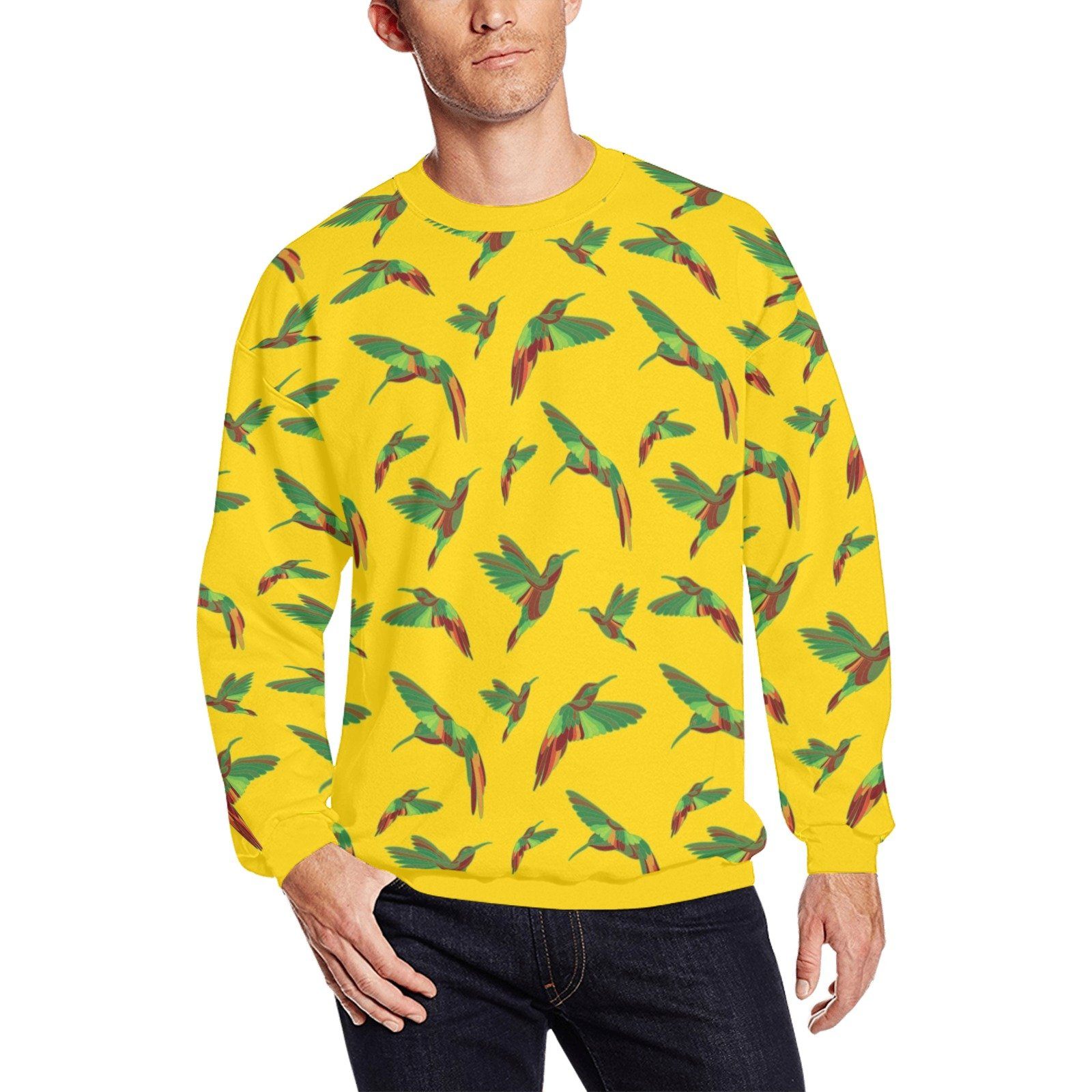 Red Swift Yellow All Over Print Crewneck Sweatshirt for Men (Model H18) shirt e-joyer 