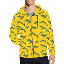 Load image into Gallery viewer, Red Swift Yellow All Over Print Full Zip Hoodie for Men (Model H14) All Over Print Full Zip Hoodie for Men (H14) e-joyer 
