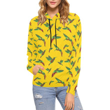 Load image into Gallery viewer, Red Swift Yellow All Over Print Hoodie for Women (USA Size) (Model H13) All Over Print Hoodie for Women (H13) e-joyer 
