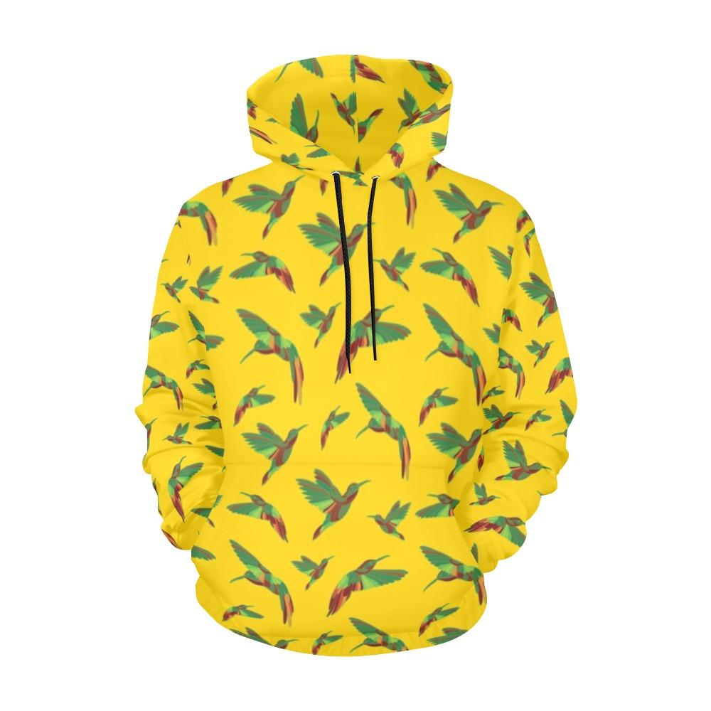 Red Swift Yellow All Over Print Hoodie for Women (USA Size) (Model H13) All Over Print Hoodie for Women (H13) e-joyer 
