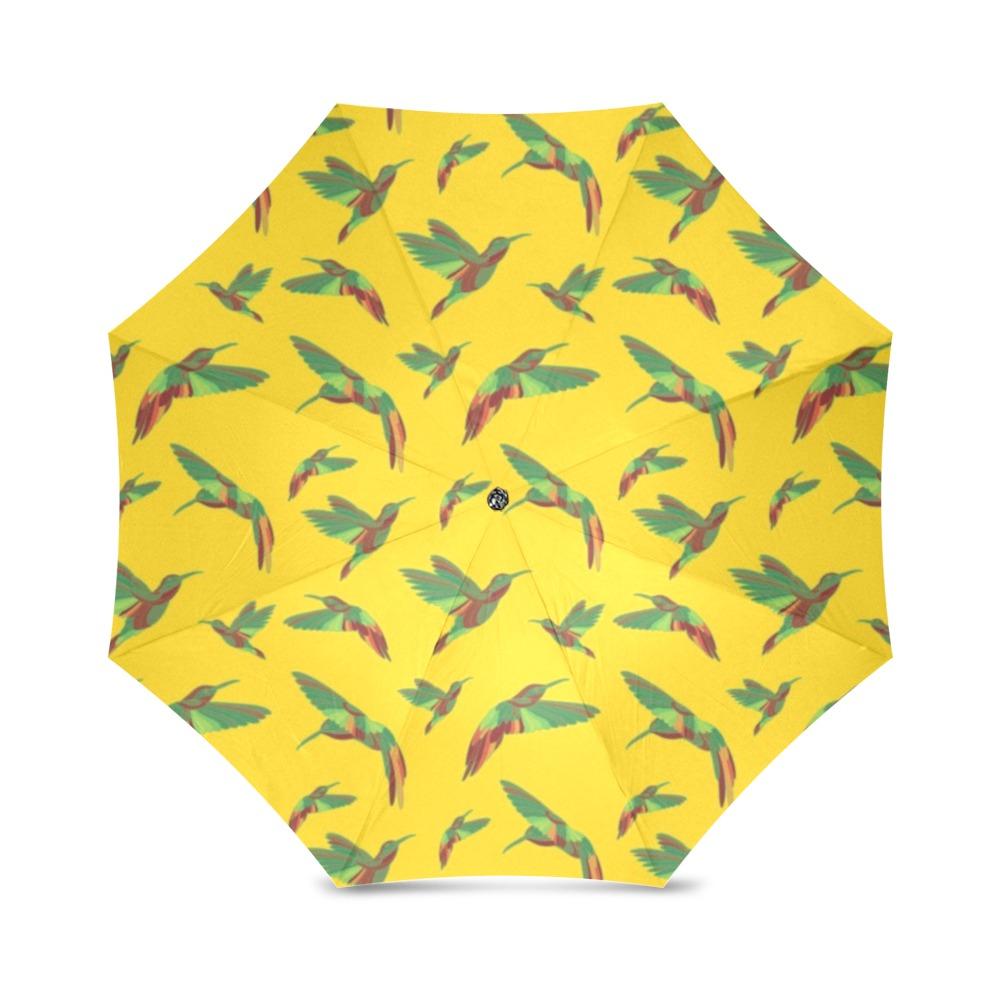 Red Swift Yellow Foldable Umbrella (Model U01) Foldable Umbrella e-joyer 