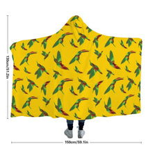 Load image into Gallery viewer, Red Swift Yellow Hooded Blanket blanket 49 Dzine 
