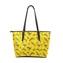 Load image into Gallery viewer, Red Swift Yellow Leather Tote Bag/Large (Model 1640) Leather Tote Bag (1640) e-joyer 
