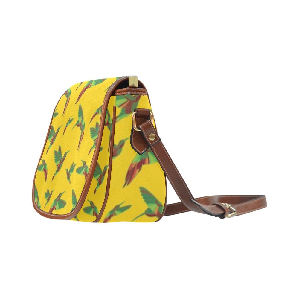 Red Swift Yellow Saddle Bag/Large (Model 1649) Saddle Bag/Large e-joyer 