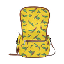 Load image into Gallery viewer, Red Swift Yellow Saddle Bag/Small (Model 1649) Full Customization Saddle Bag/Small (Full Customization) e-joyer 
