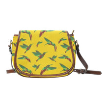 Load image into Gallery viewer, Red Swift Yellow Saddle Bag/Small (Model 1649) Full Customization Saddle Bag/Small (Full Customization) e-joyer 
