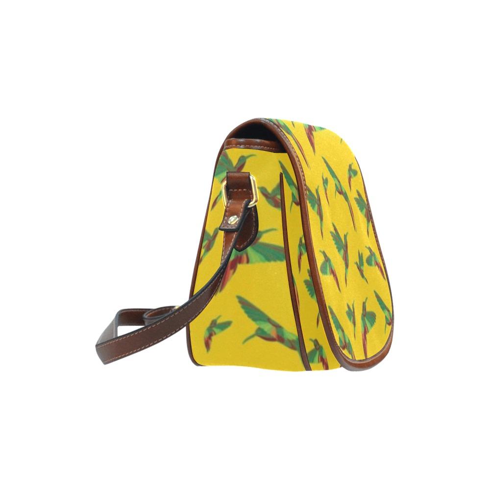 Red Swift Yellow Saddle Bag/Small (Model 1649) Full Customization Saddle Bag/Small (Full Customization) e-joyer 