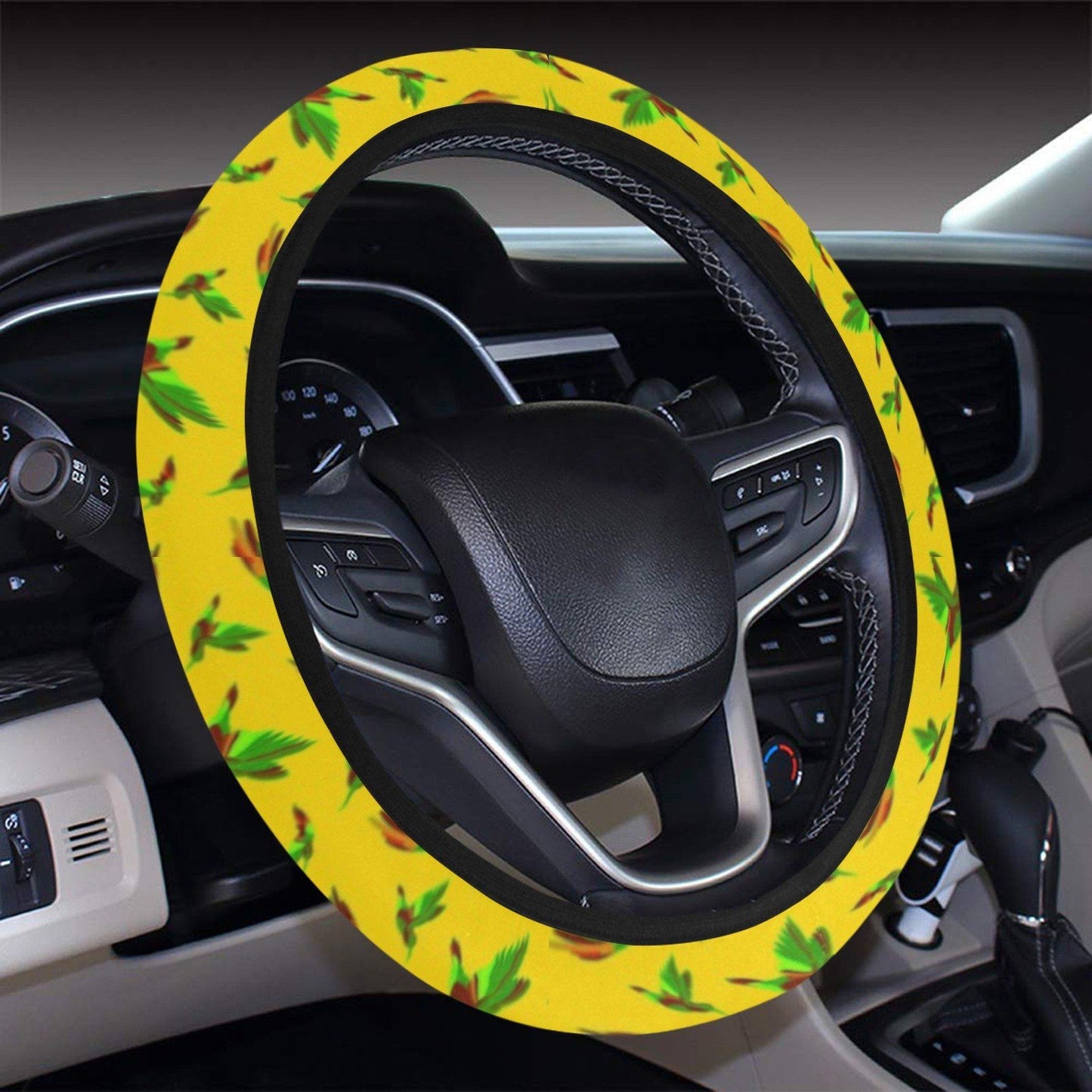 Red Swift Yellow Steering Wheel Cover with Elastic Edge Steering Wheel Cover with Elastic Edge e-joyer 