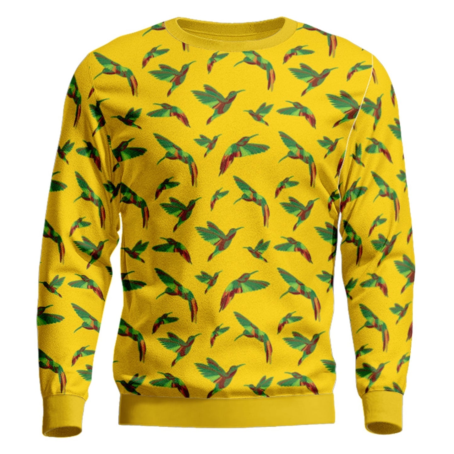 Red Swift Yellow Unisex Crewneck Long Sleeve Top Herman 