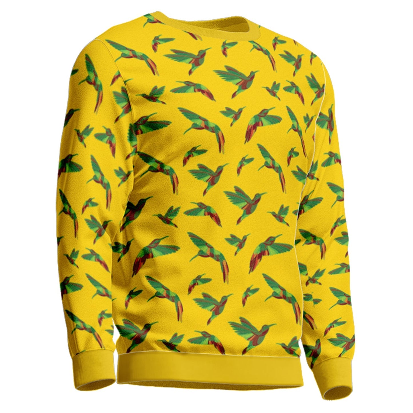 Red Swift Yellow Unisex Crewneck Long Sleeve Top Herman 