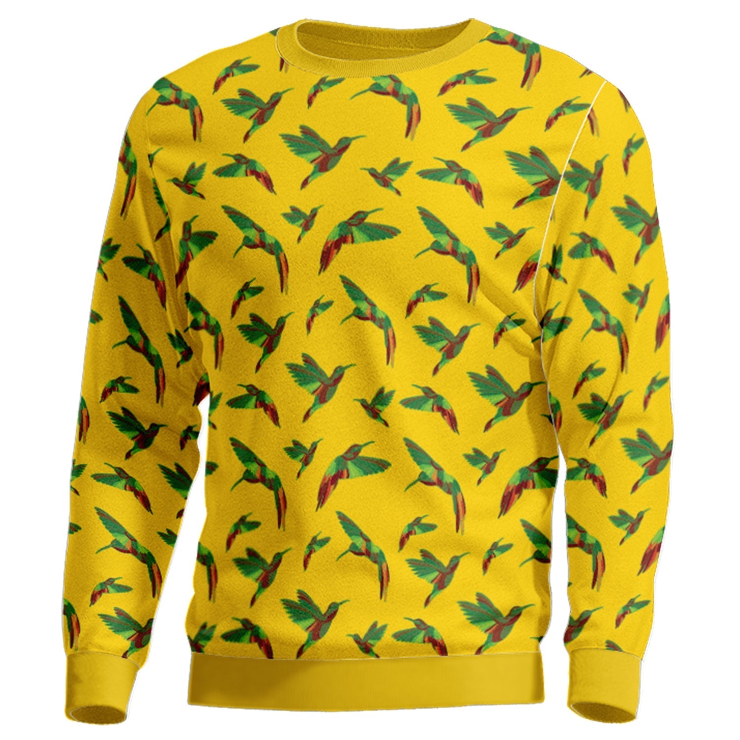 Red Swift Yellow Unisex Crewneck Long Sleeve Top Herman 