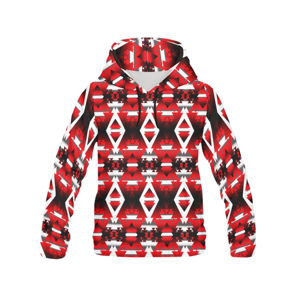 Red Winter Camp All Over Print Hoodie for Men (USA Size) (Model H13) All Over Print Hoodie for Men (H13) e-joyer 