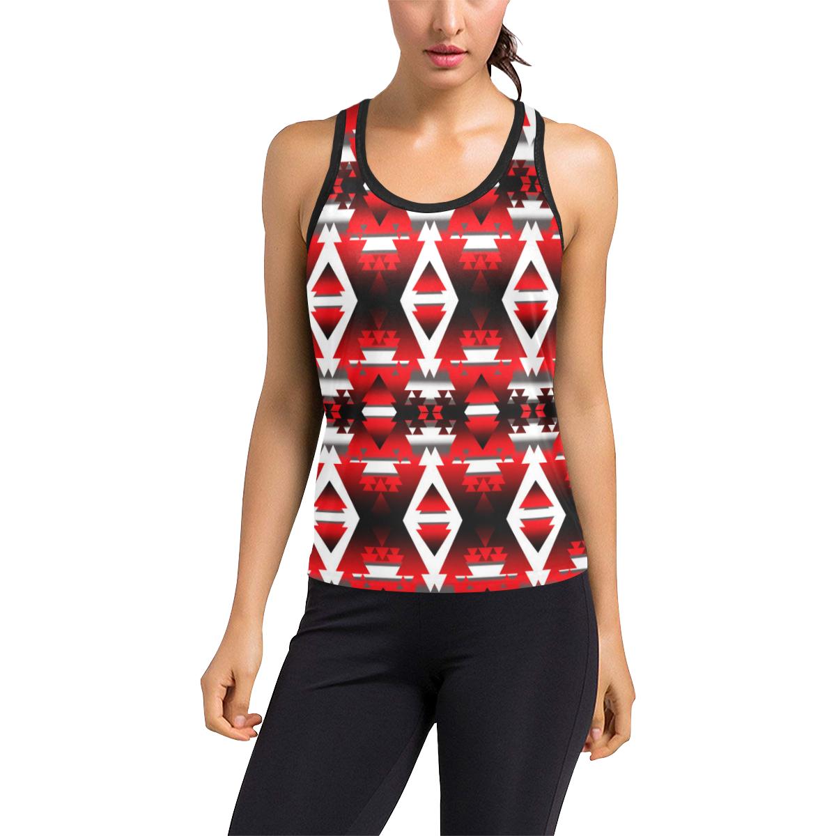 Red Winter Camp Women's Racerback Tank Top (Model T60) Racerback Tank Top (T60) e-joyer 