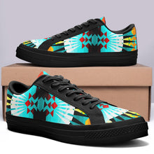 Load image into Gallery viewer, Ribbonwork Bustles Aapisi Low Top Canvas Shoes Black Sole 49 Dzine 
