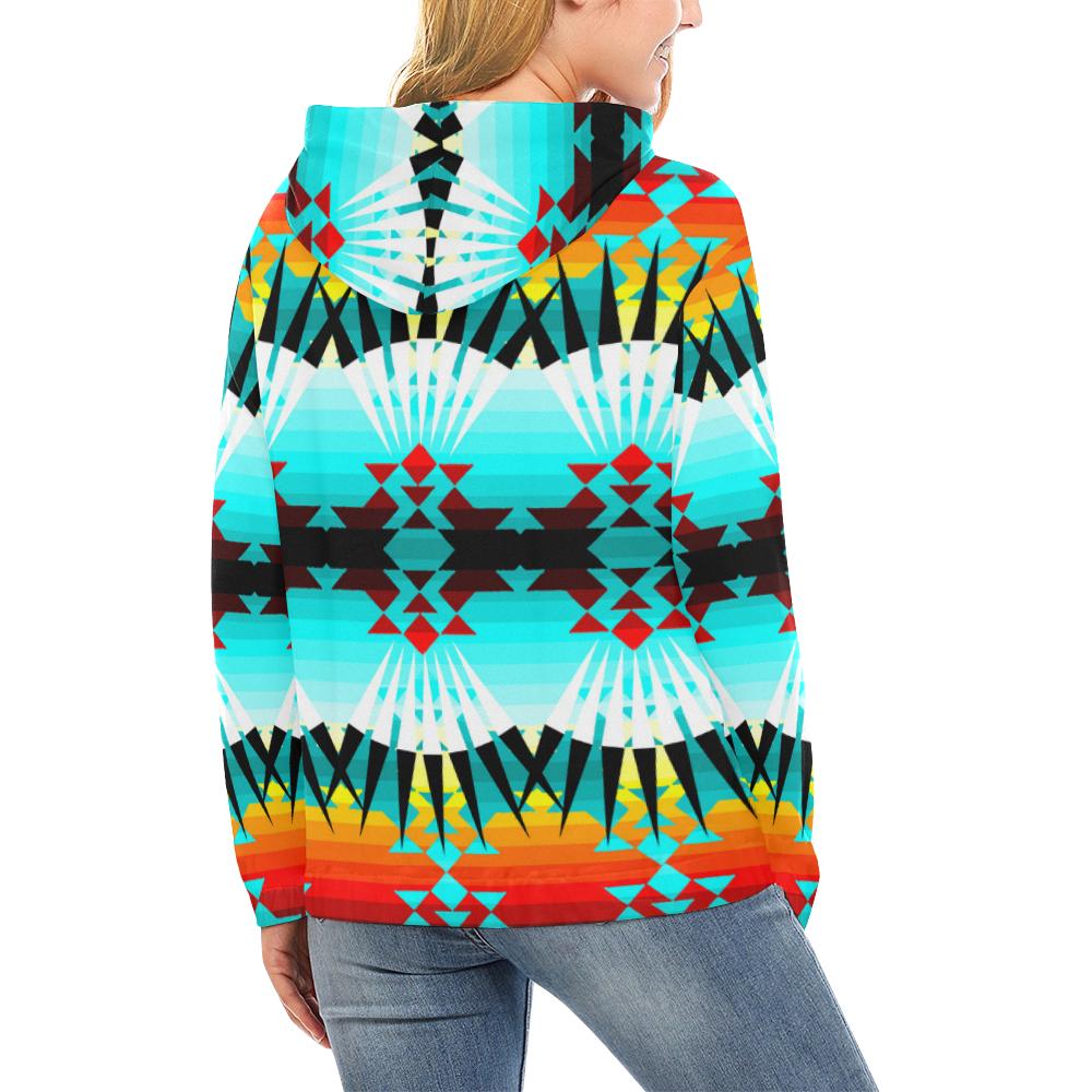 Ribbonwork Bustles All Over Print Hoodie for Women (USA Size) (Model H13) All Over Print Hoodie for Women (H13) e-joyer 