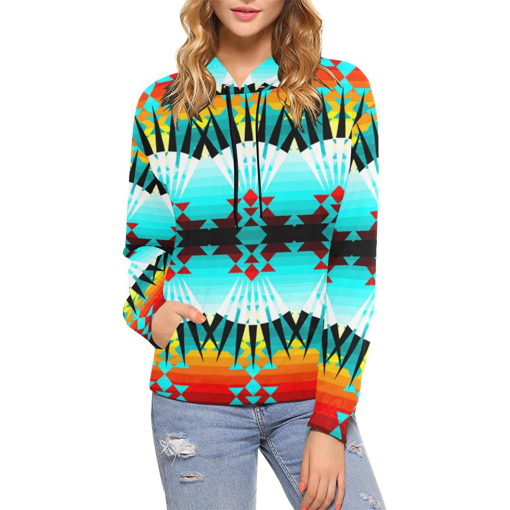 Ribbonwork Bustles All Over Print Hoodie for Women (USA Size) (Model H13) All Over Print Hoodie for Women (H13) e-joyer 