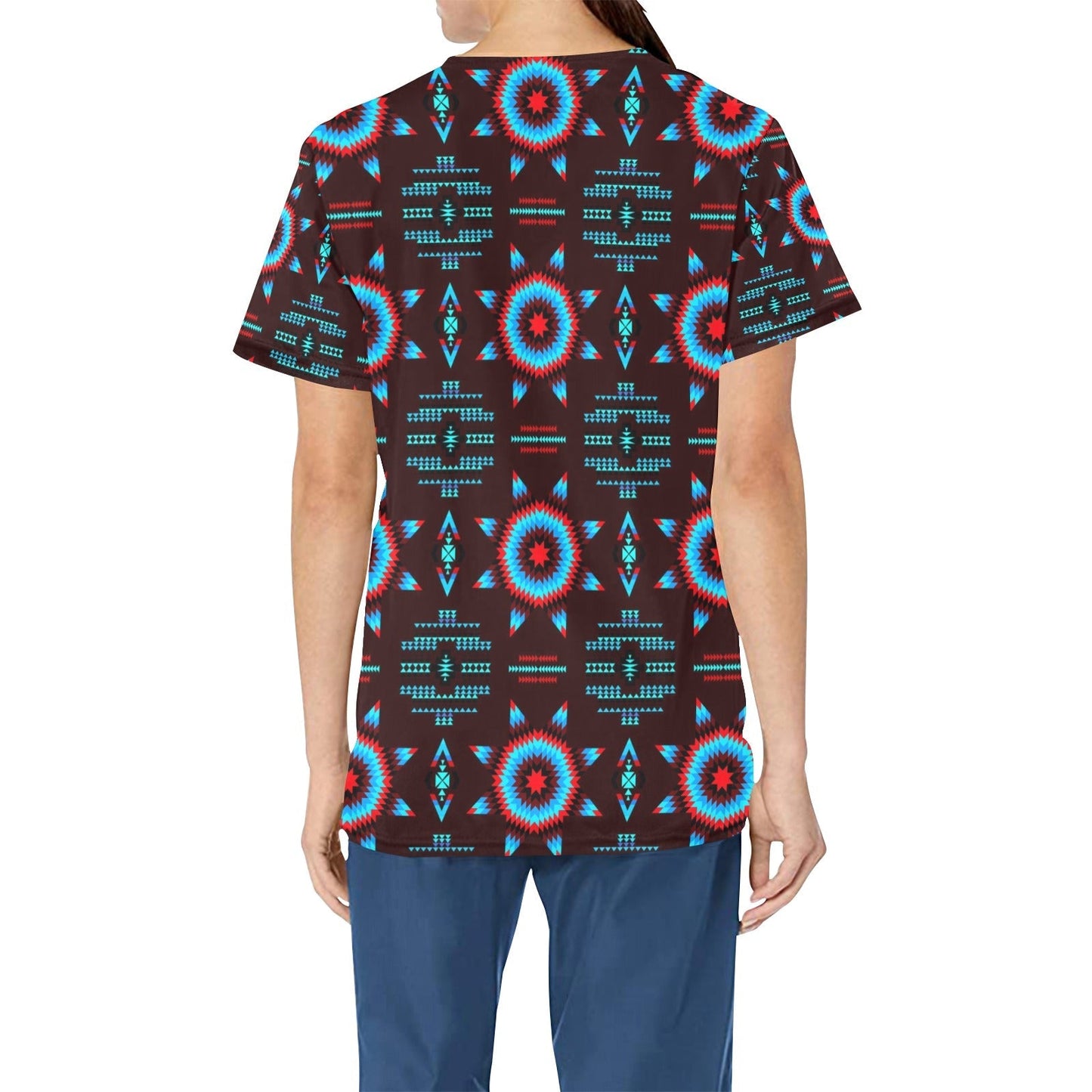 Rising Star Corn Moon All Over Print Scrub Top Scrub Top e-joyer 