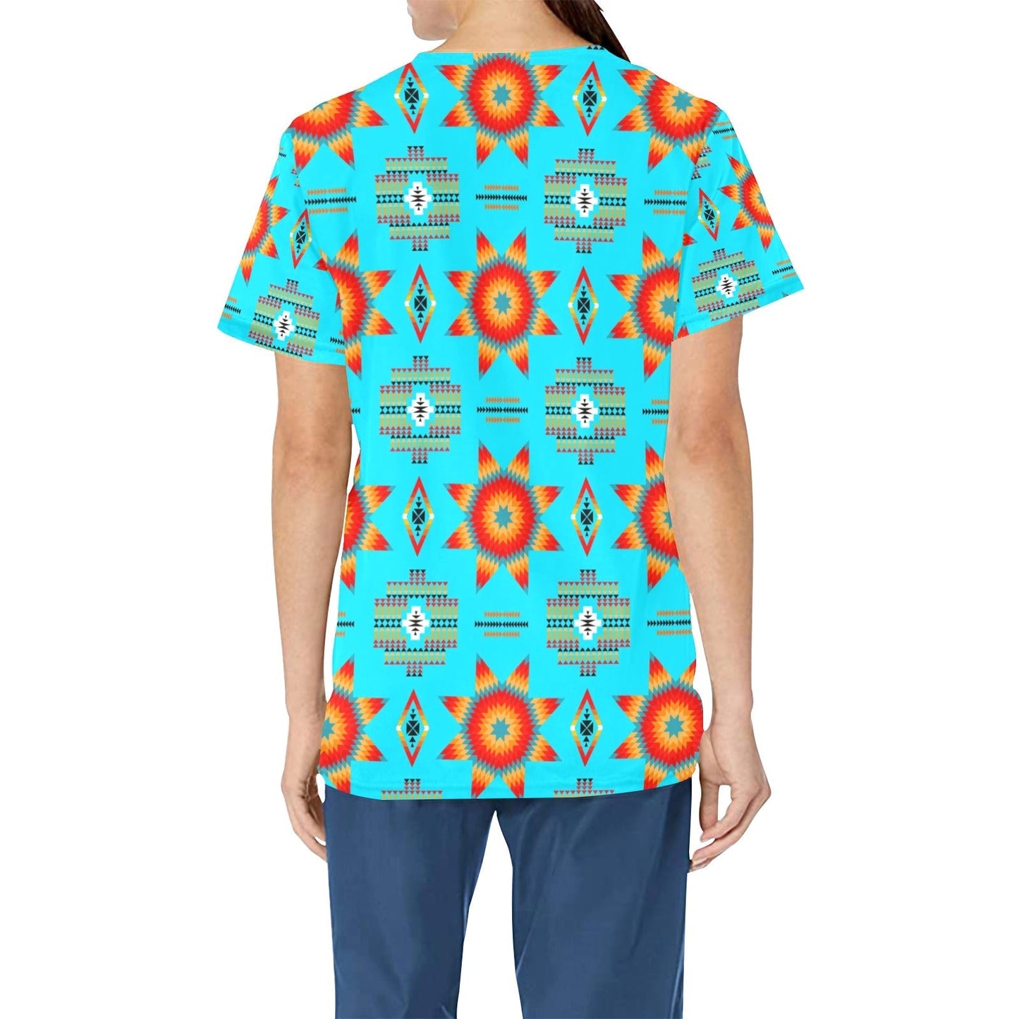 Rising Star Harvest Moon All Over Print Scrub Top Scrub Top e-joyer 