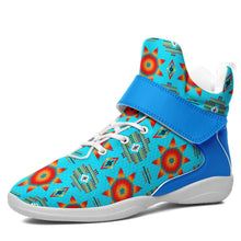 Load image into Gallery viewer, Rising Star Harvest Moon Ipottaa Basketball / Sport High Top Shoes 49 Dzine US Women 4.5 / US Youth 3.5 / EUR 35 White Sole with Light Blue Strap 
