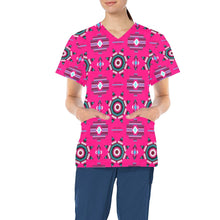 Load image into Gallery viewer, Rising Star Strawberry Moon All Over Print Scrub Top Scrub Top e-joyer 
