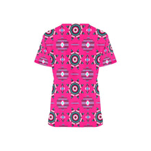 Load image into Gallery viewer, Rising Star Strawberry Moon All Over Print Scrub Top Scrub Top e-joyer 
