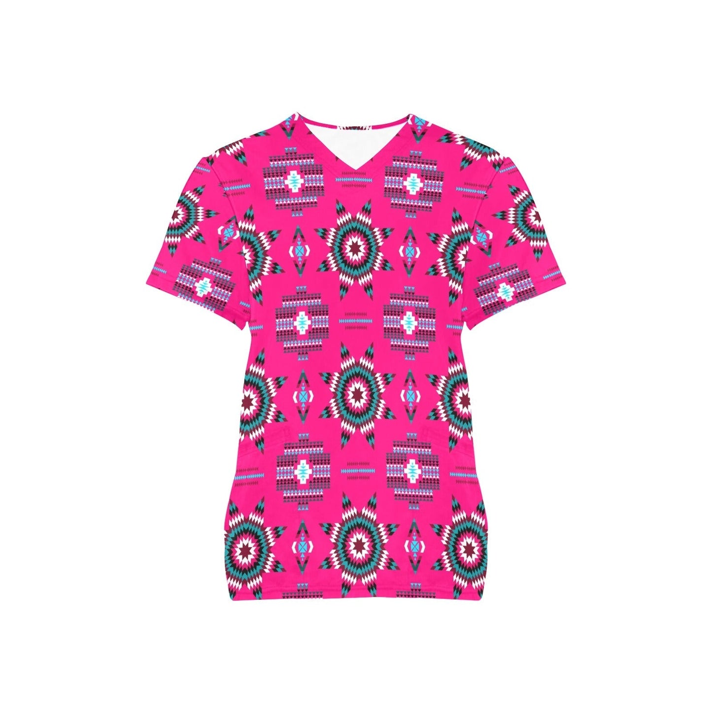 Rising Star Strawberry Moon All Over Print Scrub Top Scrub Top e-joyer 