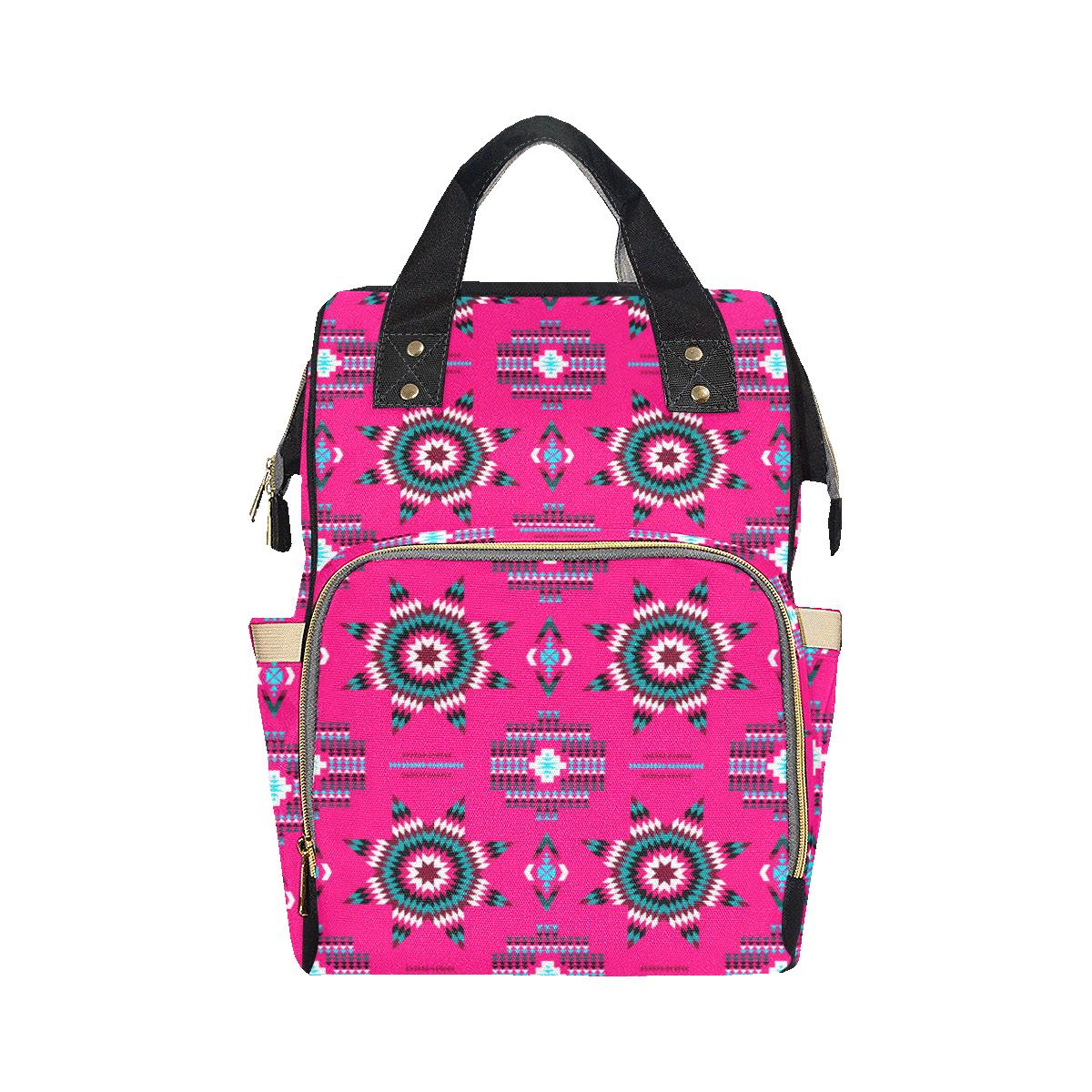 Rising Star Strawberry Moon Multi-Function Diaper Backpack (Model 1688) Diaper Backpack (1688) e-joyer 