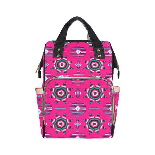 Rising Star Strawberry Moon Multi-Function Diaper Backpack (Model 1688) Diaper Backpack (1688) e-joyer 