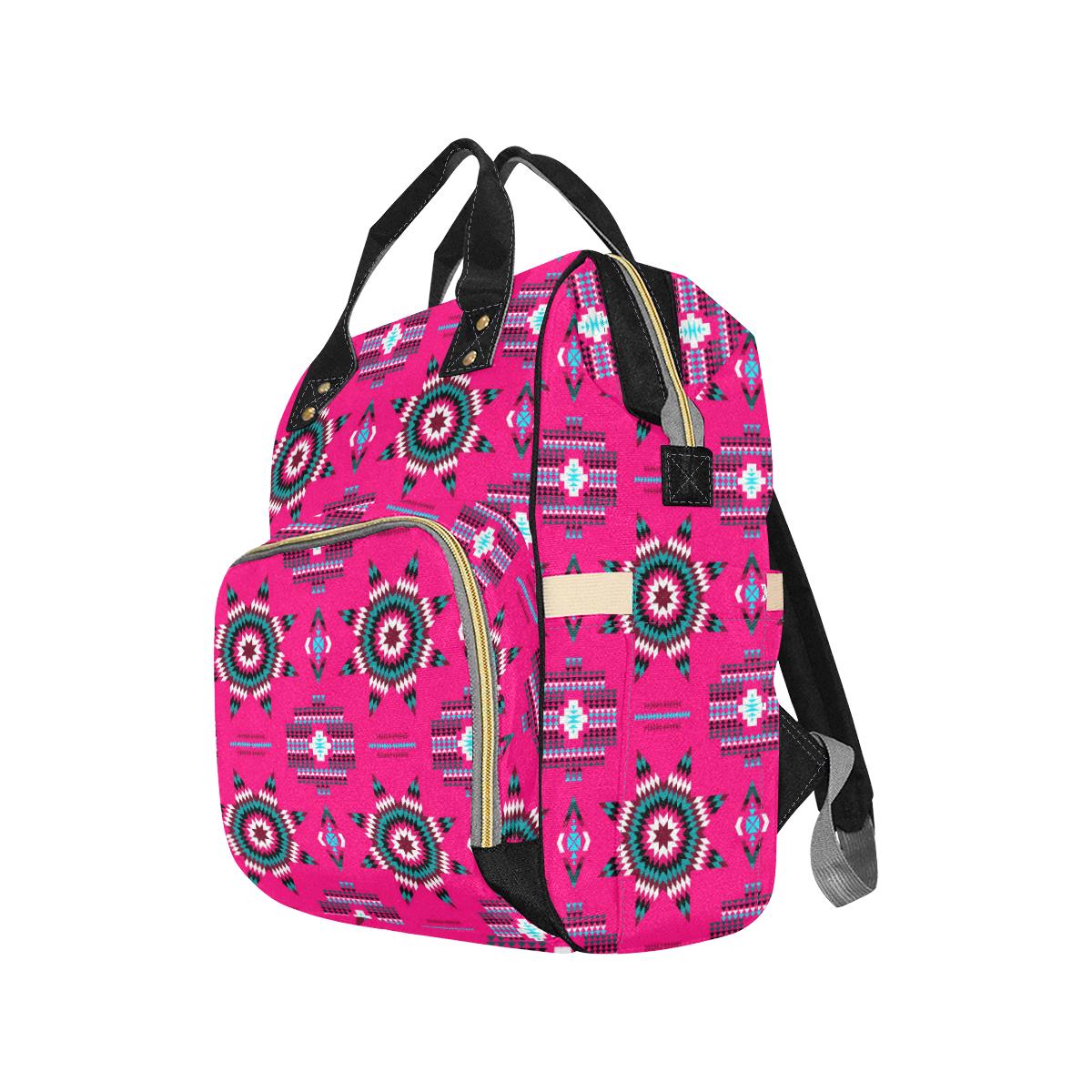 Rising Star Strawberry Moon Multi-Function Diaper Backpack (Model 1688) Diaper Backpack (1688) e-joyer 