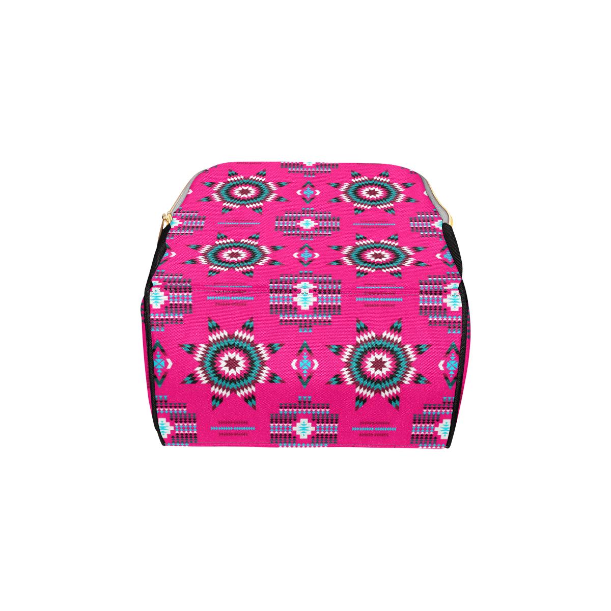 Rising Star Strawberry Moon Multi-Function Diaper Backpack (Model 1688) Diaper Backpack (1688) e-joyer 