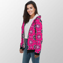 Load image into Gallery viewer, Rising Star Strawberry Moon Sherpa Hoodie 49 Dzine 
