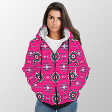 Load image into Gallery viewer, Rising Star Strawberry Moon Sherpa Hoodie 49 Dzine 
