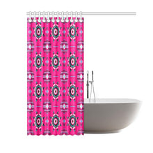 Load image into Gallery viewer, Rising Star Strawberry Moon Shower Curtain 60&quot;x72&quot; Shower Curtain 60&quot;x72&quot; e-joyer 
