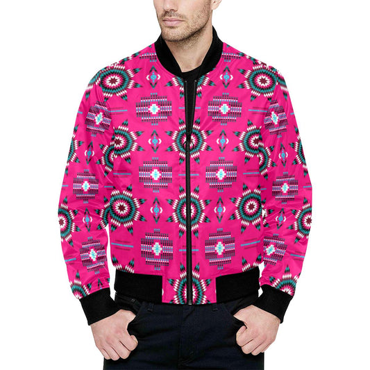 Rising Star Strawberry Moon Unisex Heavy Bomber Jacket with Quilted Lining All Over Print Quilted Jacket for Men (H33) e-joyer 