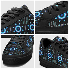 Load image into Gallery viewer, Rising Star Wolf Moon Aapisi Low Top Canvas Shoes Black Sole 49 Dzine 
