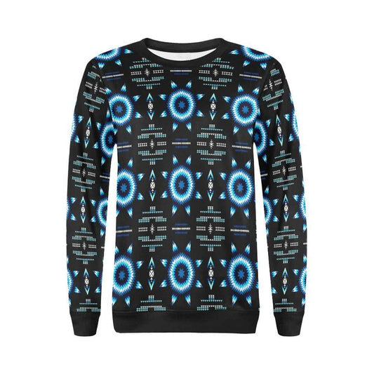 Rising Star Wolf Moon All Over Print Crewneck Sweatshirt for Women (Model H18) Crewneck Sweatshirt for Women (H18) e-joyer 