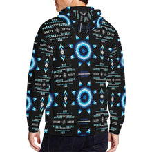 Load image into Gallery viewer, Rising Star Wolf Moon All Over Print Full Zip Hoodie for Men (Model H14) All Over Print Full Zip Hoodie for Men (H14) e-joyer 
