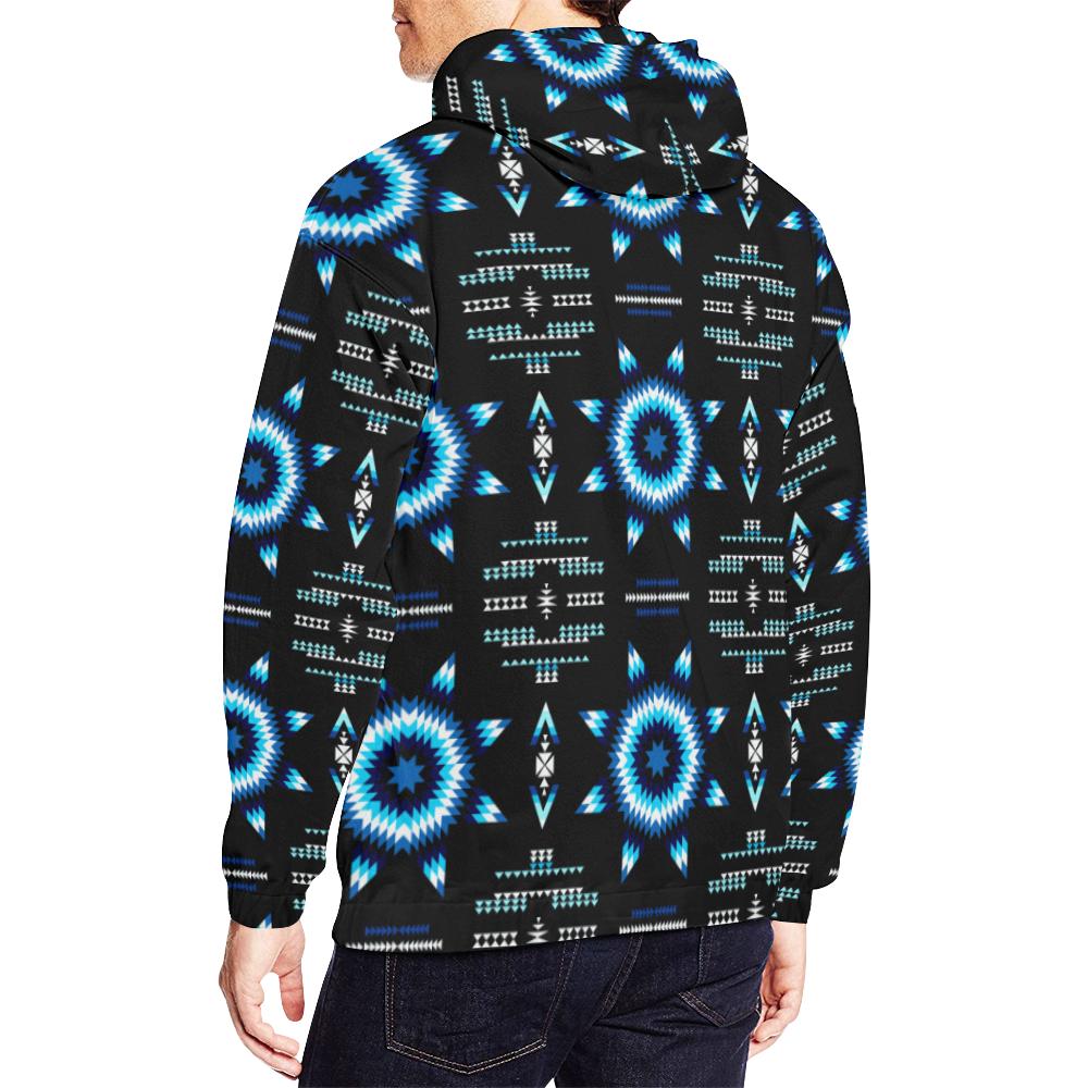 Rising Star Wolf Moon All Over Print Hoodie for Men (USA Size) (Model H13) All Over Print Hoodie for Men (H13) e-joyer 