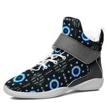 Load image into Gallery viewer, Rising Star Wolf Moon Ipottaa Basketball / Sport High Top Shoes 49 Dzine US Women 4.5 / US Youth 3.5 / EUR 35 White Sole with Gray Strap 
