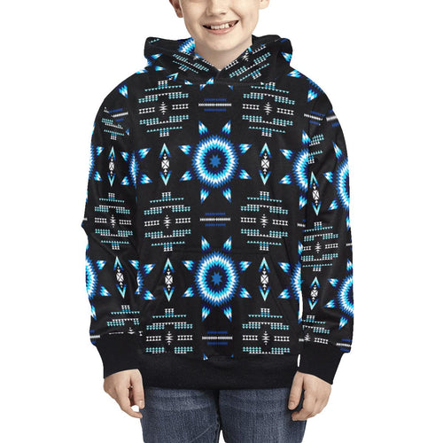 Rising Star Wolf Moon Kids' All Over Print Hoodie (Model H38) Kids' AOP Hoodie (H38) e-joyer 