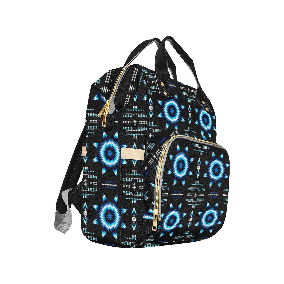 Rising Star Wolf Moon Multi-Function Diaper Backpack (Model 1688) Diaper Backpack (1688) e-joyer 