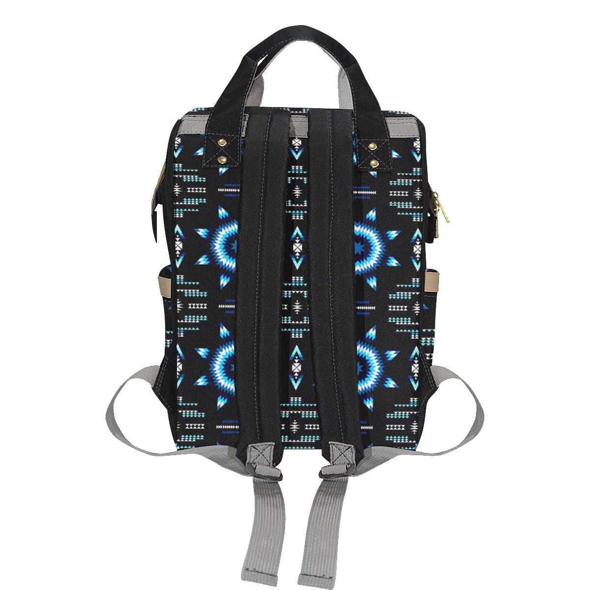 Rising Star Wolf Moon Multi-Function Diaper Backpack (Model 1688) Diaper Backpack (1688) e-joyer 