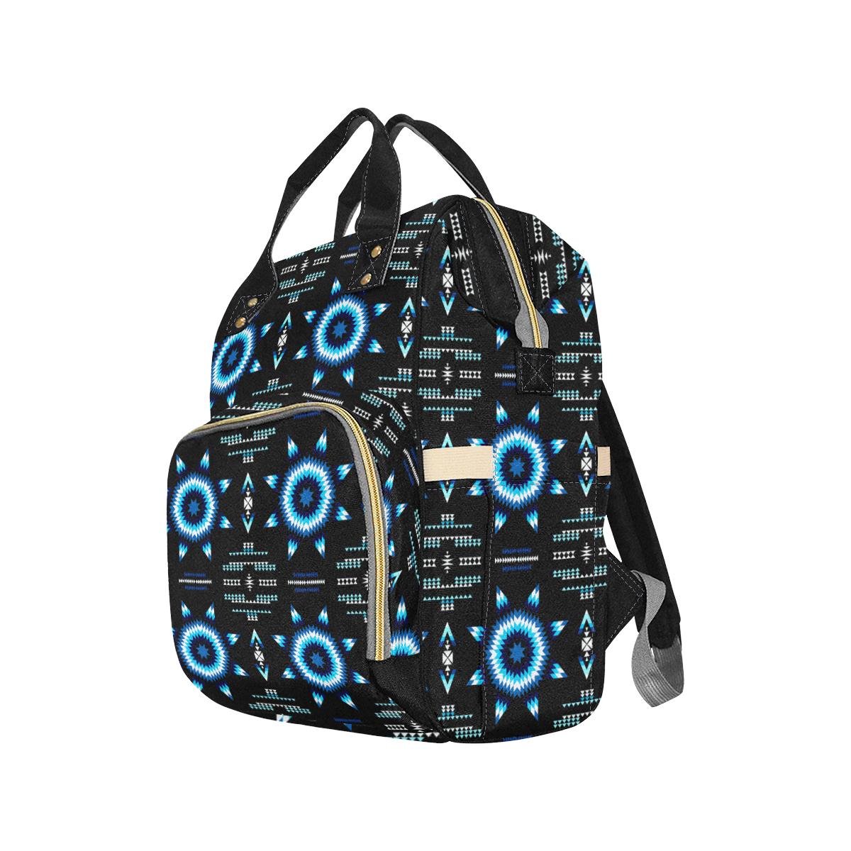 Rising Star Wolf Moon Multi-Function Diaper Backpack (Model 1688) Diaper Backpack (1688) e-joyer 
