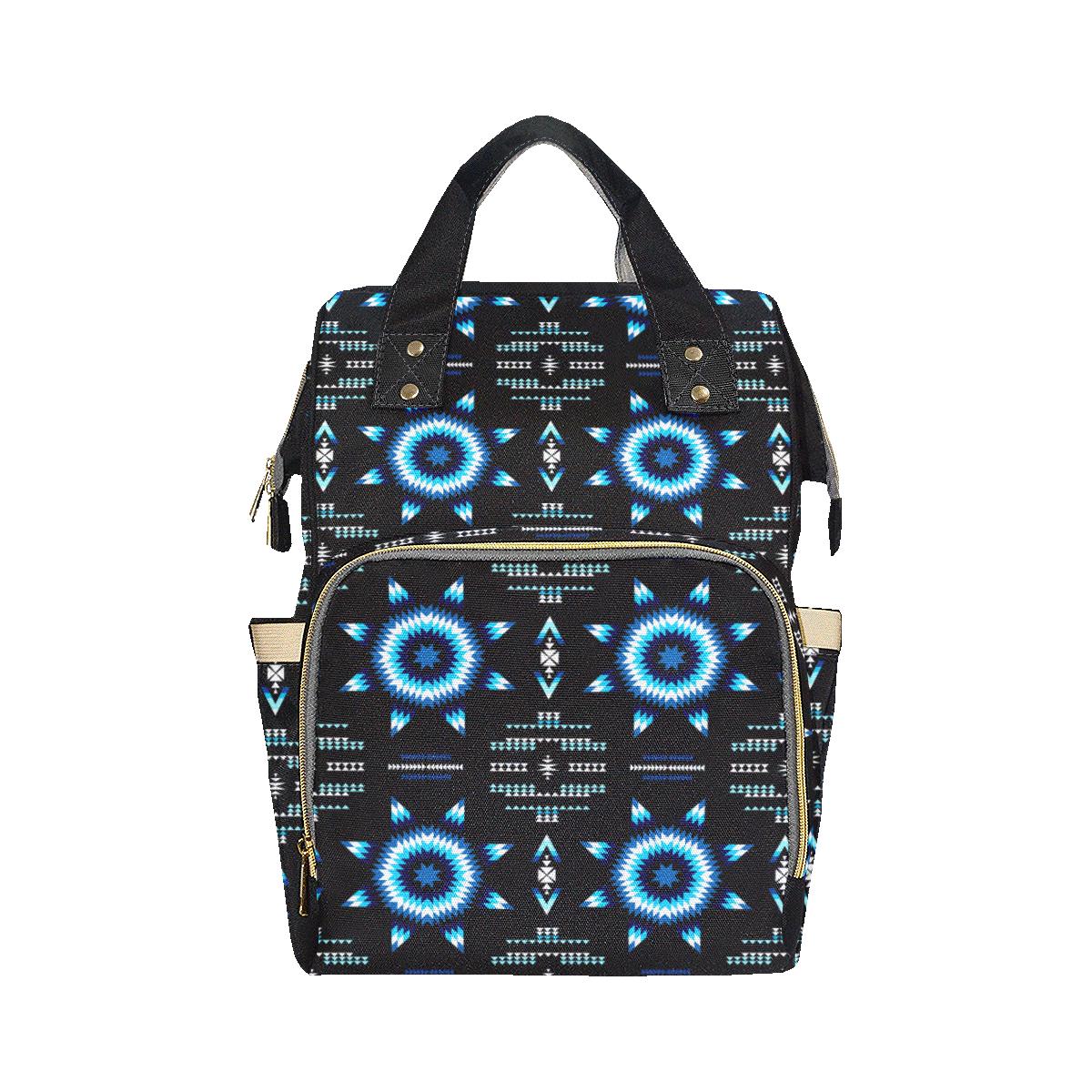 Rising Star Wolf Moon Multi-Function Diaper Backpack (Model 1688) Diaper Backpack (1688) e-joyer 